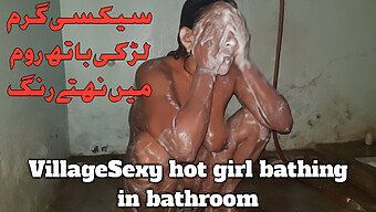 Bisexual Pakistani Teen'S Sensual Bathroom Bath Time Caught On Hidden Camera