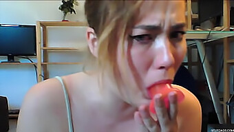 Amateur Blonde Takes Extreme Deepthroat And Gagging